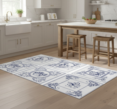 Kitchen vinyl mat belgian ceramics design - TenStickers