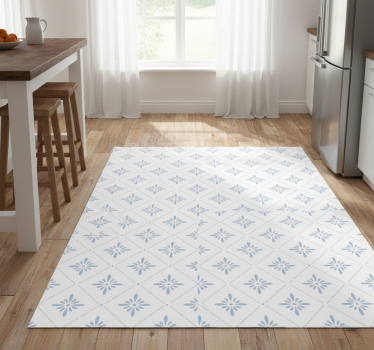 Kitchen vinyl mat blue diamond pattern - TenStickers