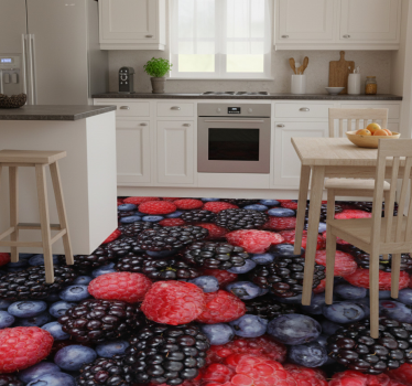 Kitchen vinyl mat blueberries design - TenStickers