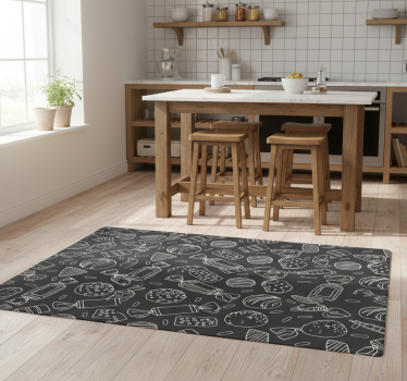 Kitchen vinyl mat candy pattern - TenStickers