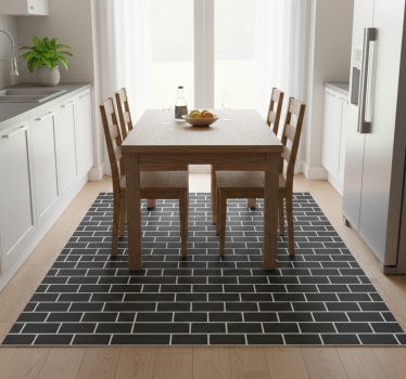 Kitchen vinyl mat dark bricks kitchen decal - TenStickers