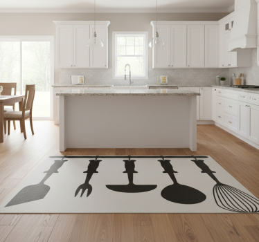 Kitchen vinyl mat for hanging kitchen utensils - TenStickers