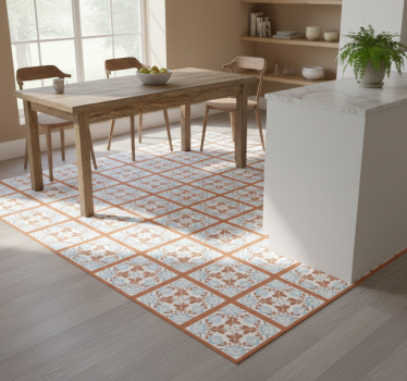 Kitchen vinyl mat floral mediterranean design - TenStickers