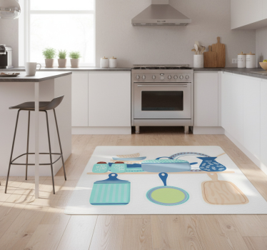 Kitchen vinyl mat for ceramic cookware - TenStickers