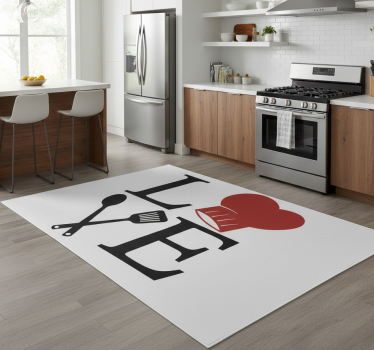 Kitchen vinyl mat chef's passion - TenStickers