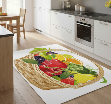 Kitchen vinyl mat fruit basket design - TenStickers