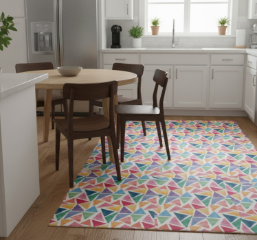 Kitchen vinyl mat geometric cabinet wrap - TenStickers
