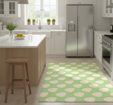 Kitchen vinyl mat hand drawn lemon citrus design - TenStickers