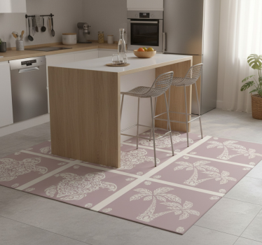 Kitchen vinyl mat hawaiian turtle and palm design - TenStickers