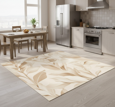 Kitchen vinyl mat in beige sheets design - TenStickers