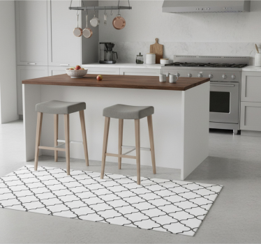 Kitchen vinyl mat in geometric moroccan design - TenStickers