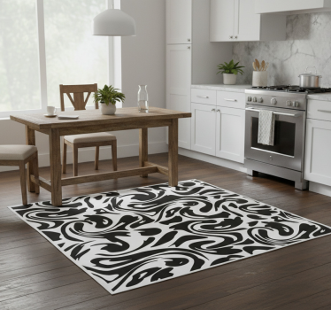 Kitchen vinyl mat in modern fluid design - TenStickers