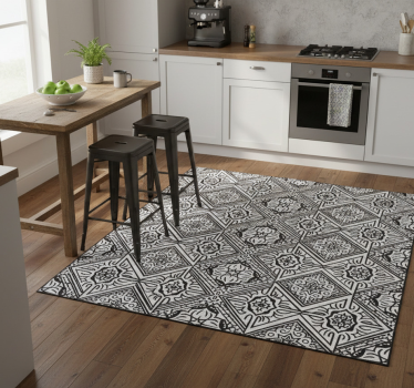 Kitchen vinyl mat in vibrant kaleidoscope design - TenStickers