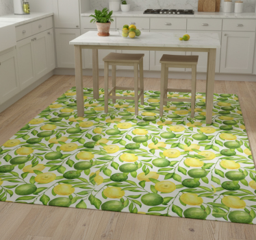Kitchen vinyl mat lemons and limes design - TenStickers