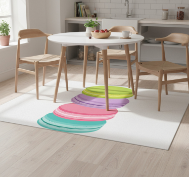 Colorful macarons kitchen vinyl mat - TenStickers