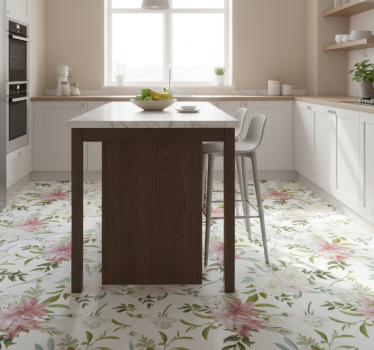 Kitchen vinyl mat minimalist realistic garden - TenStickers