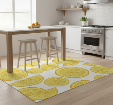 Kitchen vinyl mat orange and lemon design - TenStickers