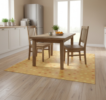 Kitchen vinyl mat orange circles wallpaper - TenStickers