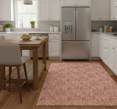 Kitchen vinyl mat paisley pattern fridge cover - TenStickers