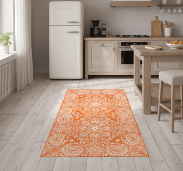 Kitchen vinyl mat paisley tile fridge cover - TenStickers