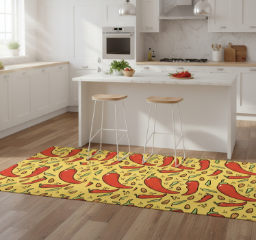Red and green hot chili kitchen vinyl mat - TenStickers