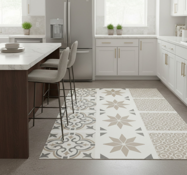 Kitchen vinyl mat sandstone moroccan mosaic - TenStickers