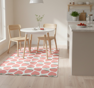 Kitchen vinyl mat seamless pastel strawberry pattern - TenStickers