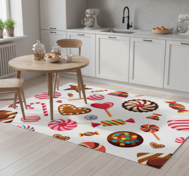 Kitchen vinyl mat in sweet mosaic design - TenStickers