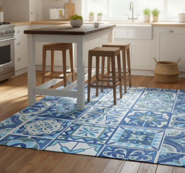 Kitchen vinyl mat talavera tiles kitchen decal - TenStickers
