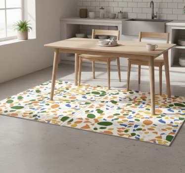 Kitchen vinyl mat terrazzo tiles design - TenStickers