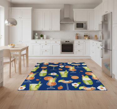 Vintage cocktails kitchen vinyl mat - TenStickers