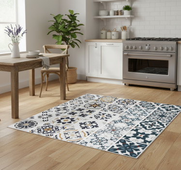 Kitchen vinyl mat vintage tile stickers - TenStickers