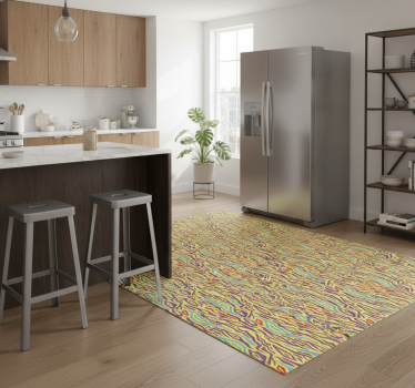 Kitchen vinyl mat vintage zebra animal print design - TenStickers
