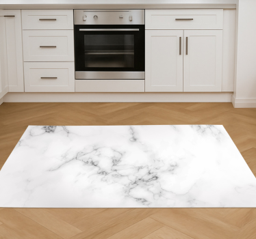 Kitchen vinyl mat with a simple marble design - TenStickers
