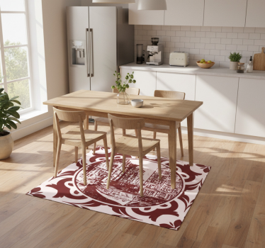 Kitchen vinyl mat with canal houses and boat design - TenStickers