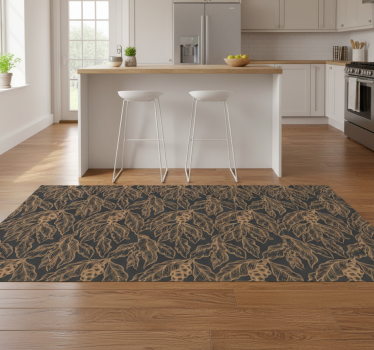Kitchen vinyl mat with coffee tree branch design - TenStickers