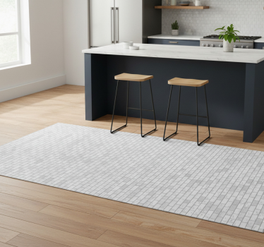 Kitchen vinyl mat with elegant brick design - TenStickers