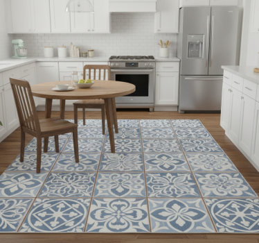 Kitchen vinyl mat with moroccan tile design - TenStickers