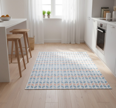 Kitchen vinyl mat with nordic vertical arrows - TenStickers