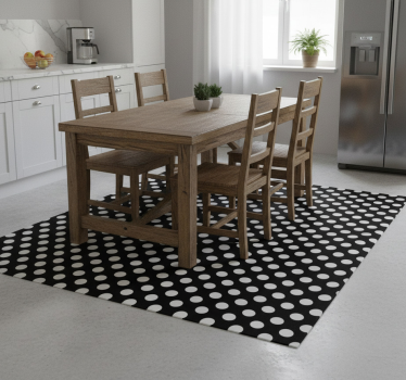 Kitchen vinyl mat with polka dot design - TenStickers