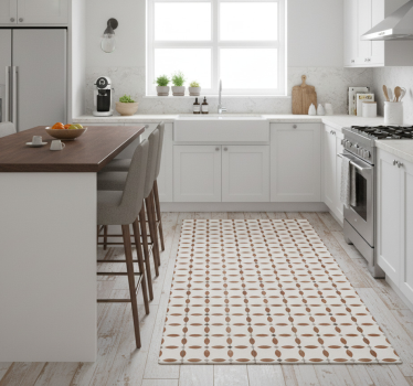 Kitchen vinyl mat with roman style tiles design - TenStickers