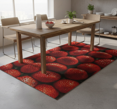 Kitchen vinyl mat with strawberries design - TenStickers