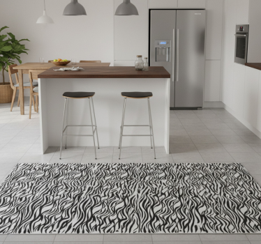 Kitchen vinyl mat zebra background réfrigérateur - TenStickers