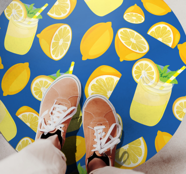 Lemonade refreshment kitchen mat - TenStickers