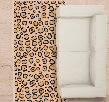 Leopard pastel color print bedroom carpet - TenStickers