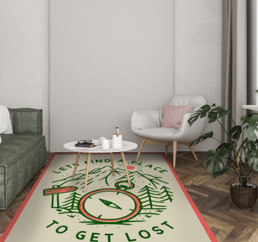 Let's get lost vinyl map rug - TenStickers
