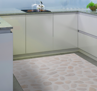 Light Stone kitchen vinyl rug - TenStickers