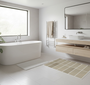 Linear stone natural bathroom mat - TenStickers