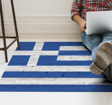 Lined Wooden Surface texture rug - TenStickers