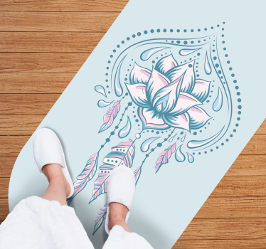 Lotus flower from the side  mandala mat - TenStickers